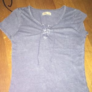 Hollister lace up tee